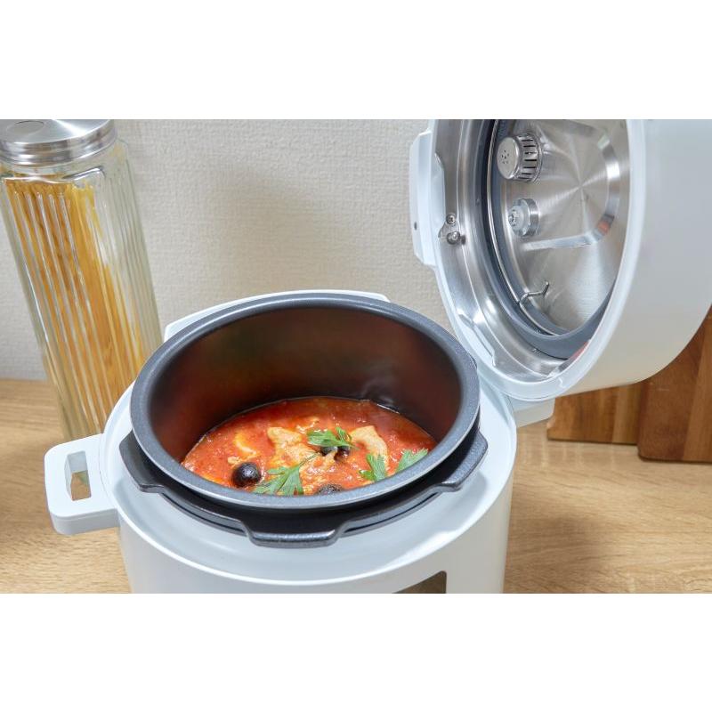 アルコレ 電気圧力鍋『らくなべ』 APC-T120 ホワイト 正規品 便利 自動