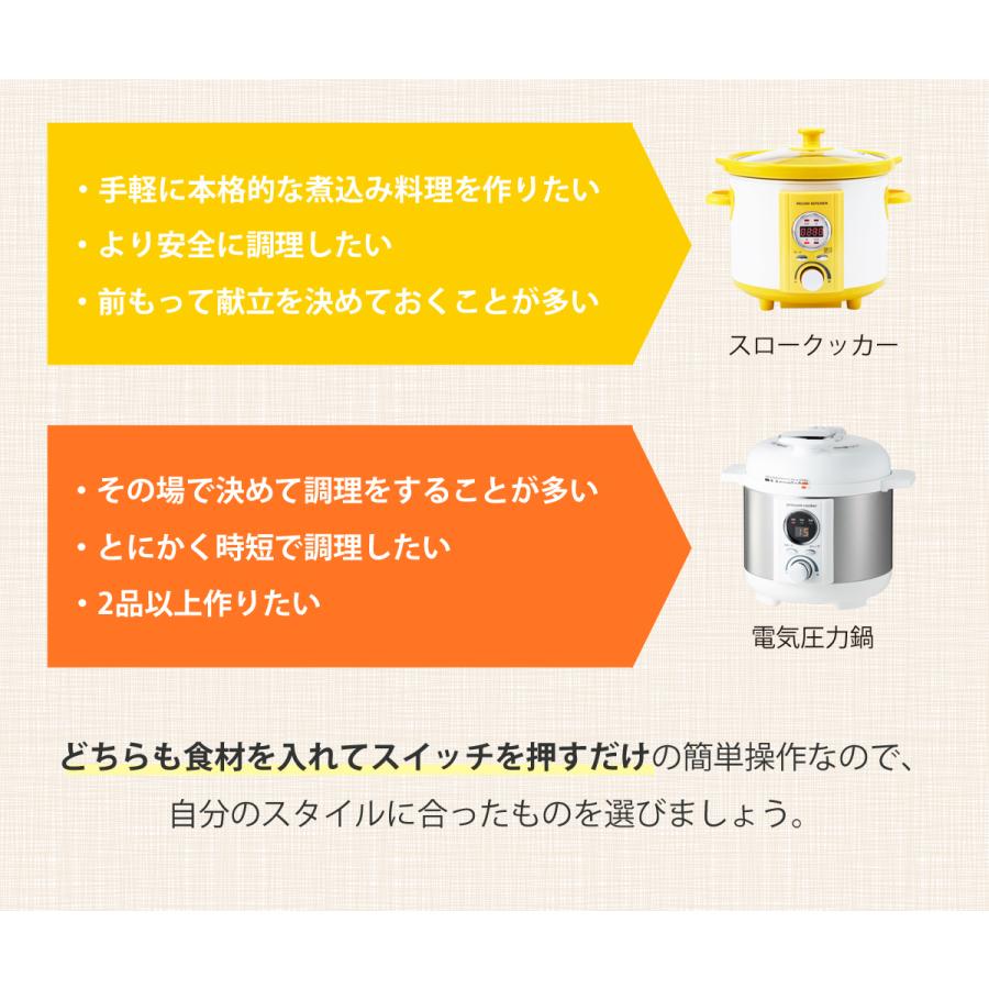 デリッシュキッチンプロデュース スロークッカー コトコト煮込みシェフ 電気鍋 ほったらかし 自動 保温 煮込み鍋 スロークック 自動調理  ASC22D|||||||||| | アルコレ | 14