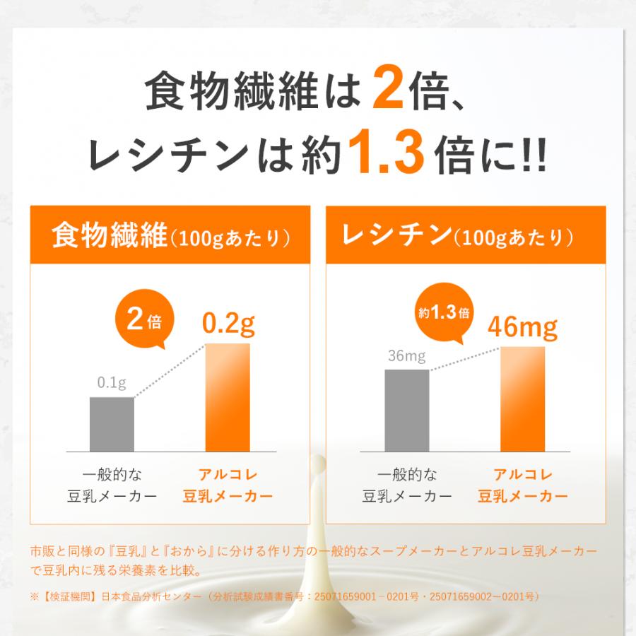 アルコレ 豆乳メーカー スープメーカー 0.6L 最大800ml ヒーター付