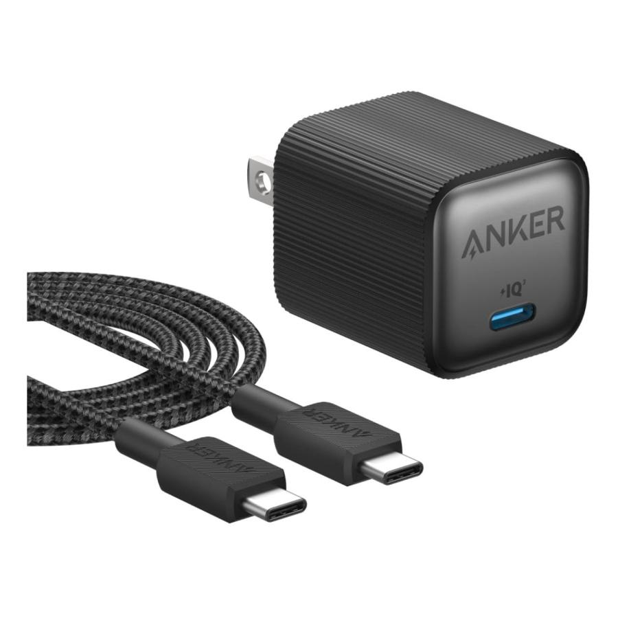 [在庫処分] アンカー Anker Nano Charger (35W) with USB-C & USB-C ケーブル 付属  B2339N11 (ブラック) 35W出力 B2339N11||