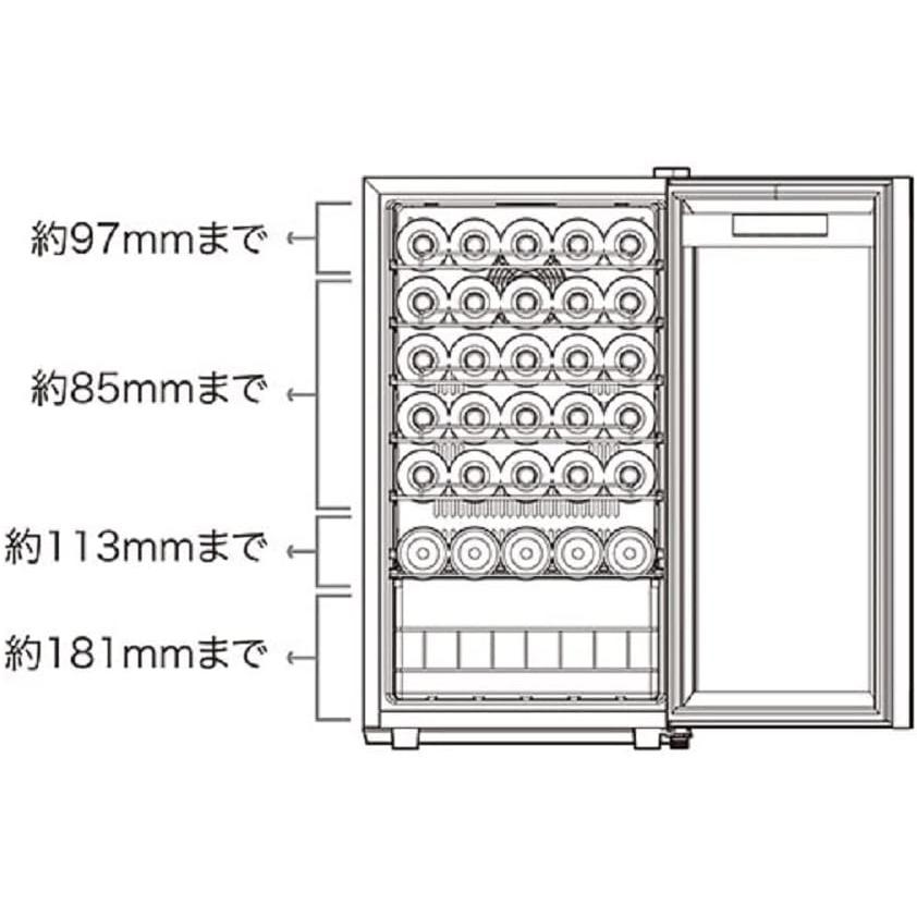 DOMETIC ドメティック ワインセラー クラシックシリーズ 35本収納 コンプレッサー式 ブラック C35F 正規品 保冷 おしゃれ ワイン保存 右開き C35F|||||| | DOMETIC | 05