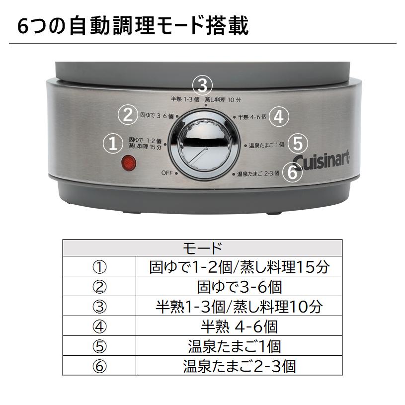 クイジナート クッキングスチーマー エッグスチーマー 正規品 おしゃれ おすすめ ギフト ゆで卵メーカー ゆで卵器 蒸し料理器 スチームクッカー CEC20J.||| | クイジナート | 03