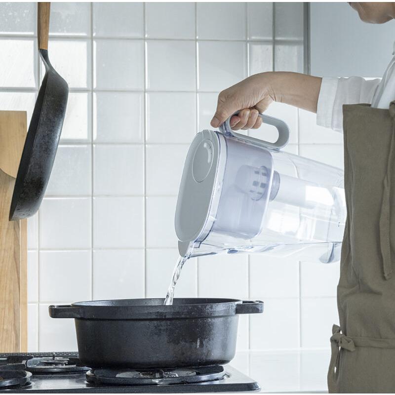 クリンスイ ポット型浄水器 本体 浄水ポット ポット浄水 浄水機 カートリッジ式 おすすめ ドアポケット 大容量 2.2L 2200ml 冷蔵庫 除去 持ちやすい CP508GR||| | クリンスイ | 08