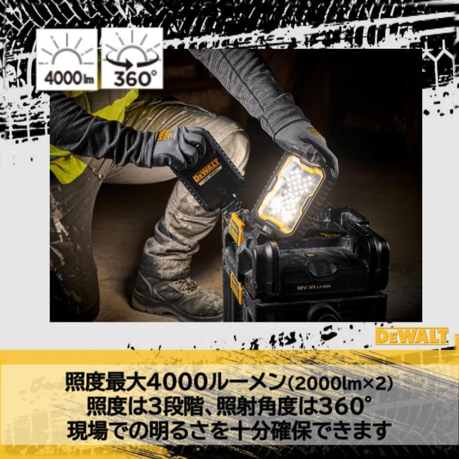 ガレージでの作業がはかどる DEWALT のワークライト「18V XR LED