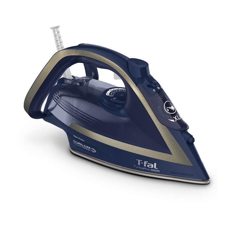 新品　試用のみ　T-fal FV6825 アイロン 1400W DURILIUM T-fal（ティファール） ターボプロ6825 ネイビー×シルバー T-fal