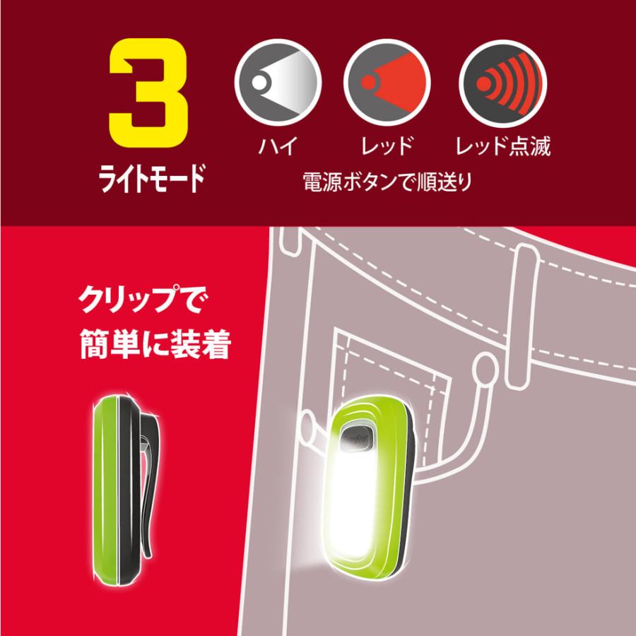 Energizer エナジャイザー LEDウェアラブルライト FW2C 3モード