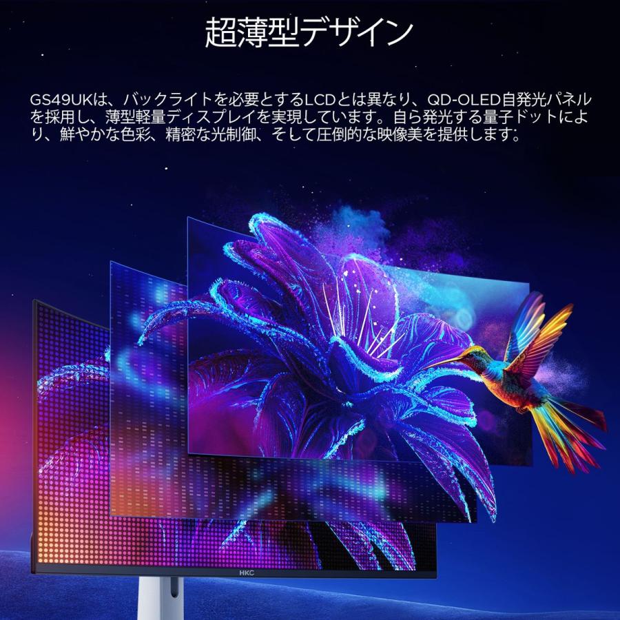 HKC ゲーミングモニター GS49UK 正規品 49型 プロ仕様 OLED 曲面