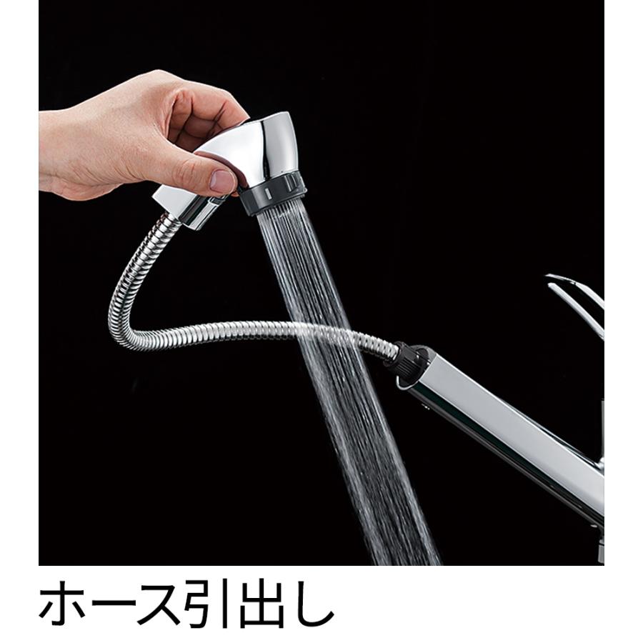 専用　SANEI(サンエイ) 洗面用 引き出しホース1m 吐水切替日本製 SANEI 三栄水栓 シングルワンホールスプレー混合栓 K87120JV-13 一般地