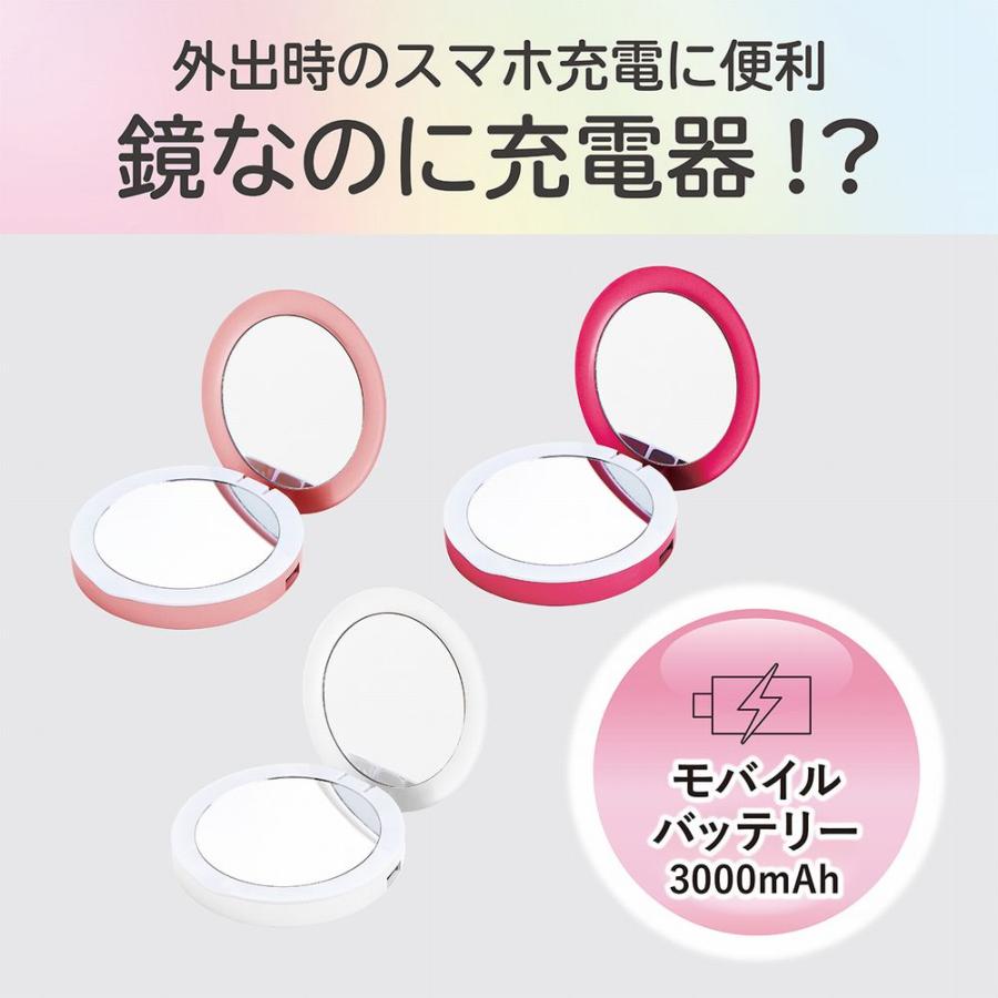 KOIZUMI（コイズミ） LED コンパクトミラー 手鏡 拡大鏡 3倍 KBE-3200