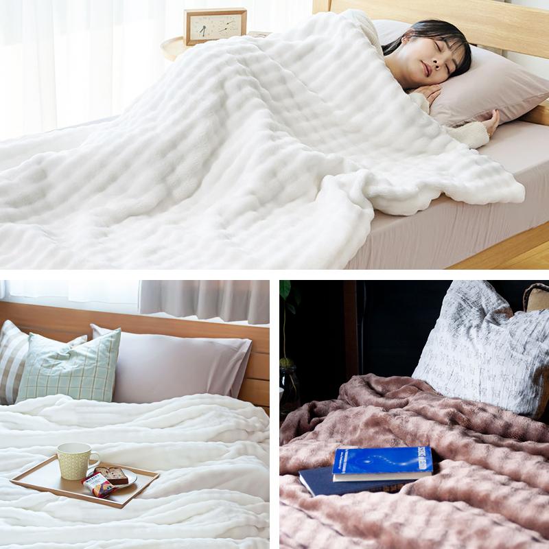 KOIZUMI（コイズミ） [WEB限定]コイズミ ふわぽこ電気毛布 掛け敷き