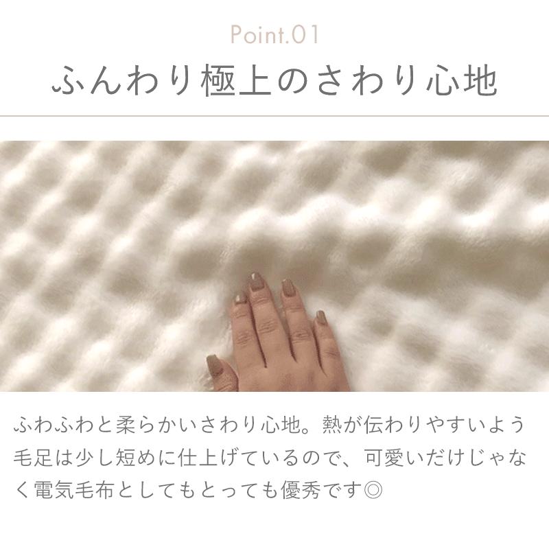 KOIZUMI（コイズミ） [WEB限定]コイズミ ふわぽこ電気毛布 掛け敷き