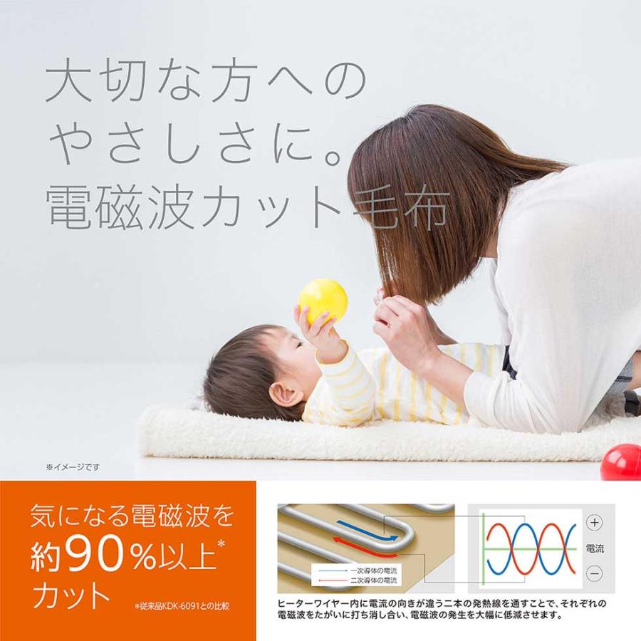 KOIZUMI（コイズミ） 電磁波カット 電気毛布 掛け敷き 188×120cm KDK