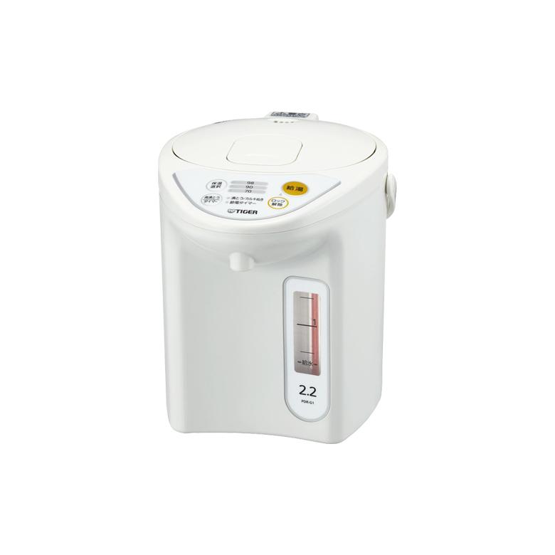 タイガー魔法瓶 マイコン電動ポット ホワイト 容量 2.2L 熱湯 湯沸かし
