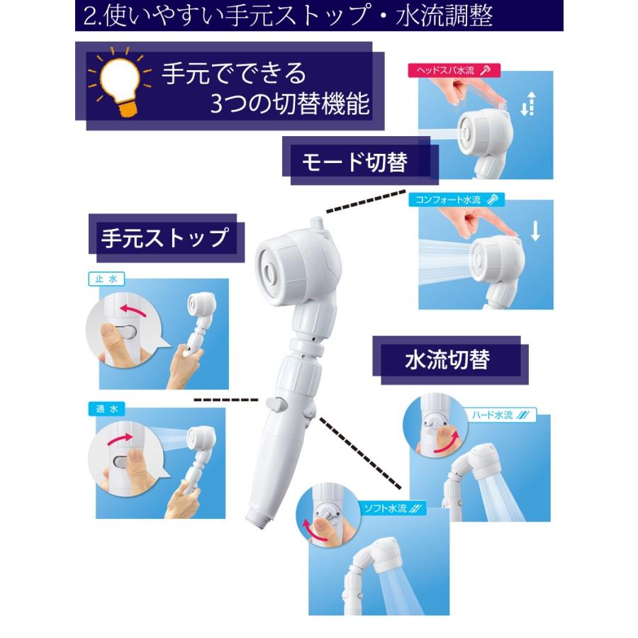 Arromic（アラミック） 【安心の日本製】 シャワーヘッド 節水シャワー
