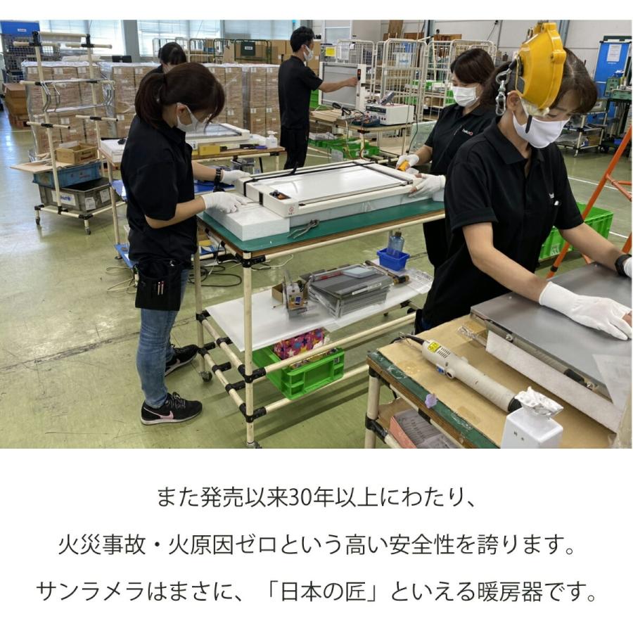 サンラメラ 遠赤外線 パネルヒーター グリーン ホワイト 600W おしゃれ