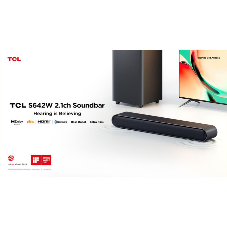 TCL サウンドバー+サブウーファー ワイヤレススピーカー | 2.1ch