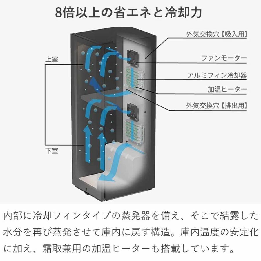 さくら製作所 FURNIEL ワインセラー SAB-90G 93L 大容量 FURNIEL さくら製作所 (ファニエル) ワインセラー 93L ワイン24本 上下