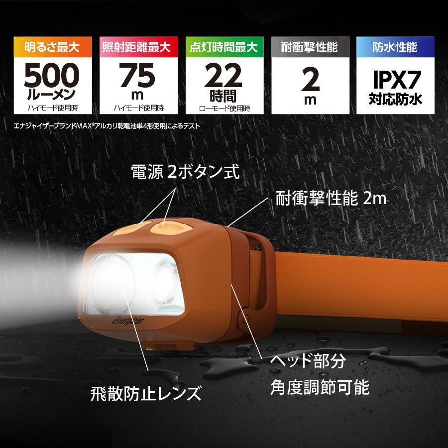 Energizer（エナジャイザー） ヘッドライト 野外 キャンプ 夜釣り 釣り