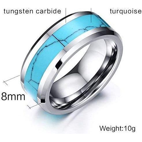 Rockyu ジュエリー ブランド タングステン指輪 メンズ シンプル 緑 ターコイズ リング シルバー 幅広 人気 指輪 13号 仕上げ Coconina Shop 通販 Yahoo ショッピング