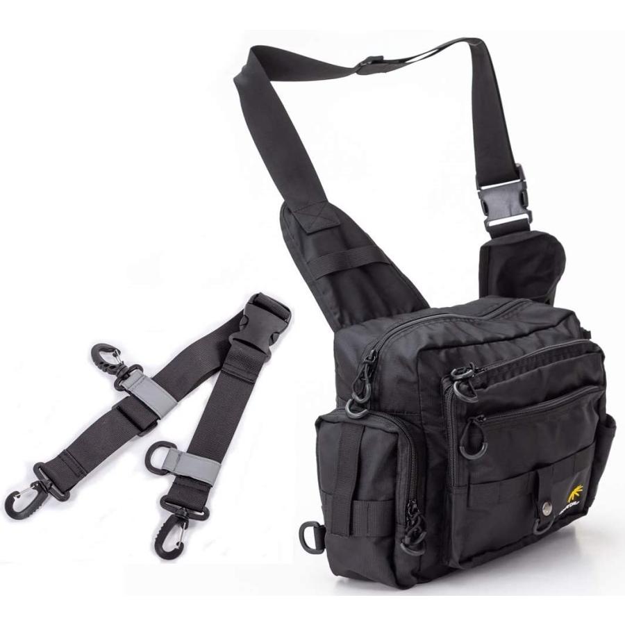 Maritsu フィッシング タックルバッグ ショルダーバッグ ロッドホルダー付き 多機能 大容量 ブラック 腰ベルト付 Coconina Shop 通販 Yahoo ショッピング