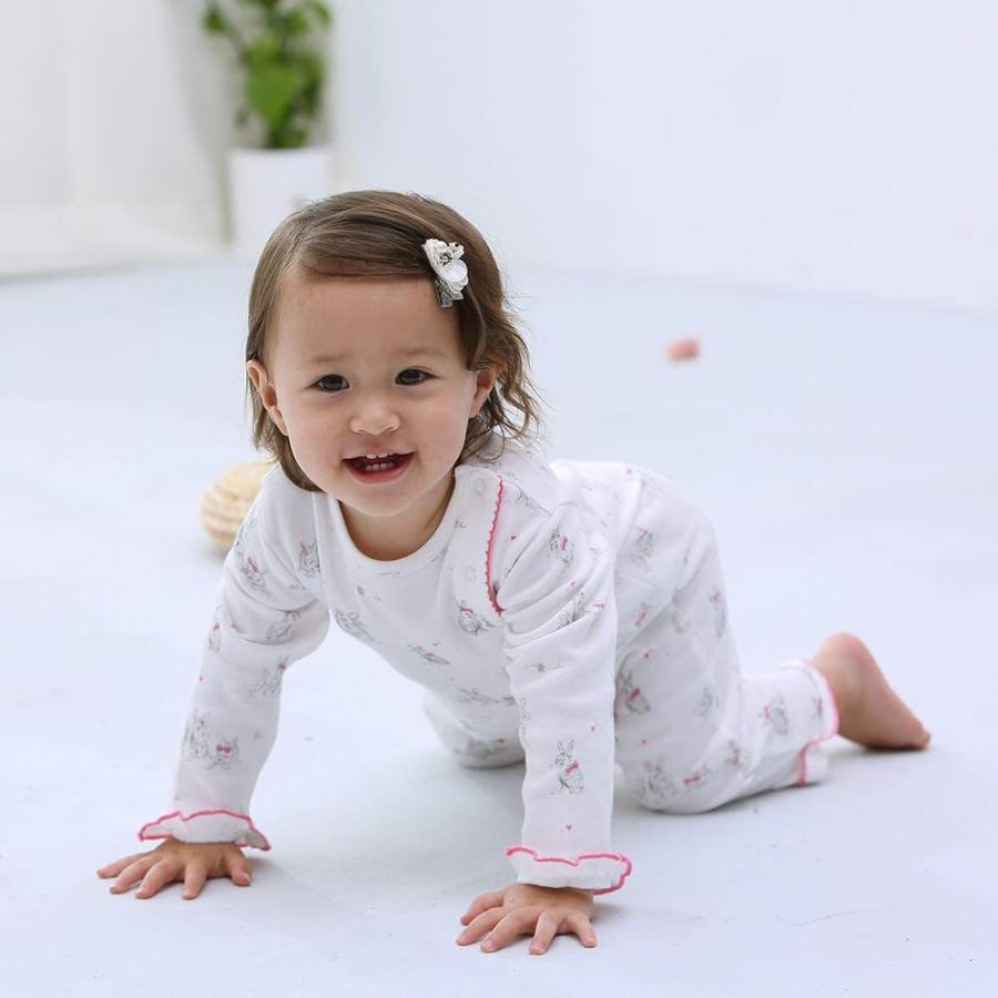 割引クーポン Baby Nest ベビー服 女の子 長袖ロンパース 前開き カバーオール 新生児服 かわいい ホワイト ウサギ 0 3ヶ月 靴下 Www Projectcorfu Com