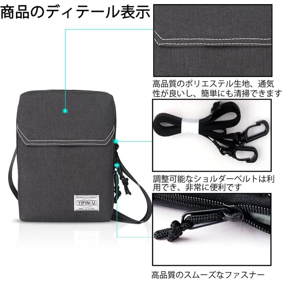 FANDARE ポシェット メンズスマホポーチ ミニショルダーバッグ 6インチまでのスマホ対応 旅行 アウトドア 小物入れレデース コンパク|coconina|04