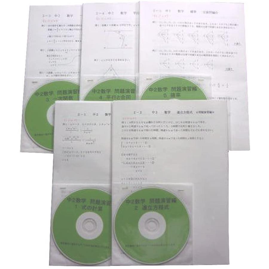 中学 数学 2年応用問題集dvd 5枚セット 授業 テキスト 問題集 プロ家庭教師が教える 中学生用学習dvd 中学受験 予習 復習 教育 学習 コード販売 Royaldiamondlabradoodles Com