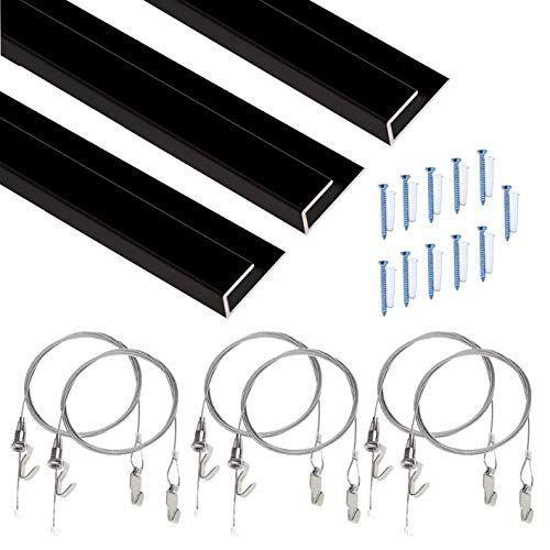 最先端 Myホーム ピクチャーレールセット スライドレール フック 絵額を飾る 額縁 絵画展示 レール 本体黒色 L型3m 超大特価 Www Aproniaperu Com