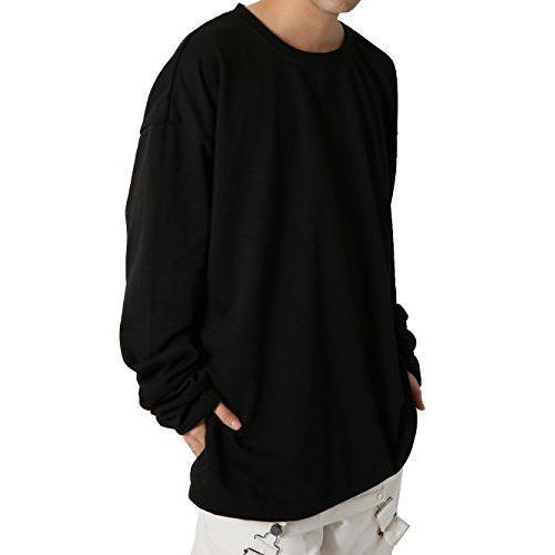 人気絶頂 アズスーパーソニック カットソー ビッグシルエット ロング袖 トレーナー メンズ 黒 F 配送員設置送料無料 Lamaimuaythaicamp Com