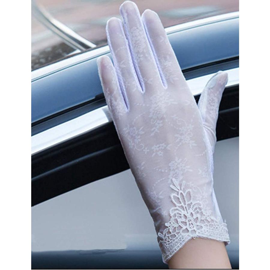 レディースグローブ Uv 手袋 夏ト 日焼け対策 メッシュ レース おしゃれ 滑 驚きの価格が実現 スマホ手袋 花柄 エレガント 薄型 タッチパネル対応