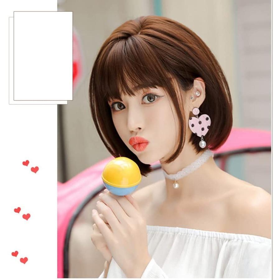 ウィッグショート Moho 可愛い フルウィッグ シースルーバング ボブ内巻き 女性 かつら 軽い 自然 ショートヘア 小顔抜群 ネット付き Coconina Shop 通販 Yahoo ショッピング