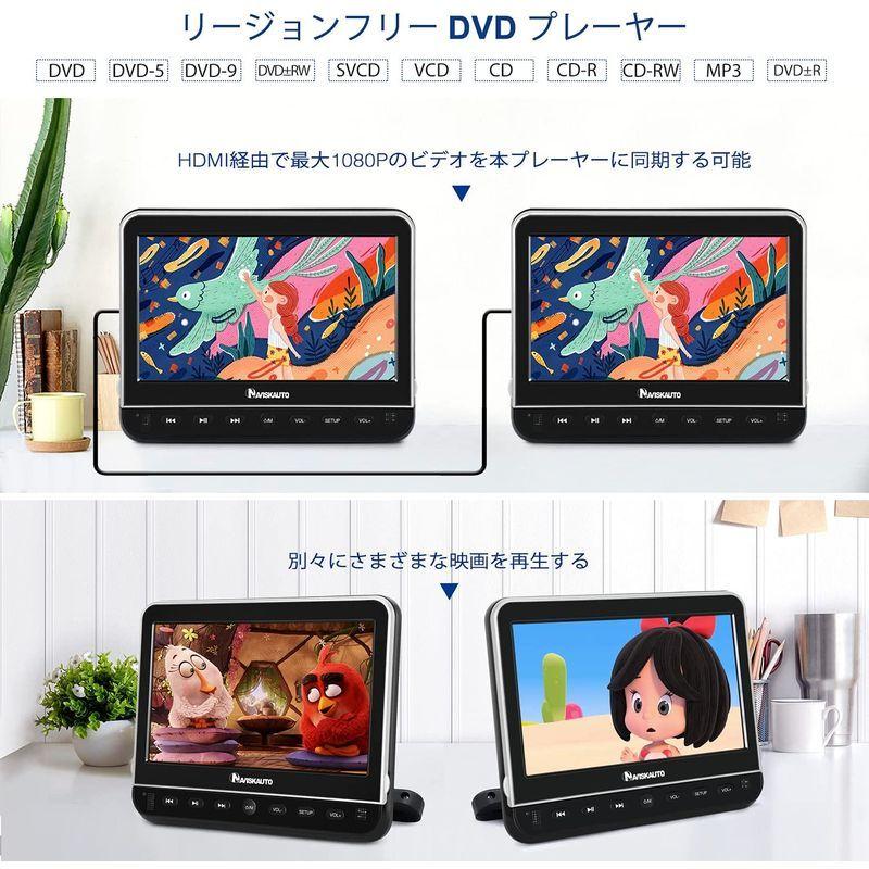 Naviskauto ヘッドレストモニター Dvd内蔵 2台セット Hdmi入力 スマホ同期可 Cprm レジューム ヘッドセット二個 Dv Bhinternalmedicine Com