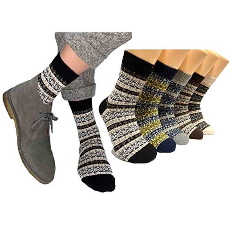 Kuuupiii メンズ ソックス 靴下 暖かい 冬 あったか 厚手 おしゃれ ビジネス カジュアル アウトドア 登山 クルーソックス 柄物 B2agntvfek Colegiocardenalsancha Edu Co