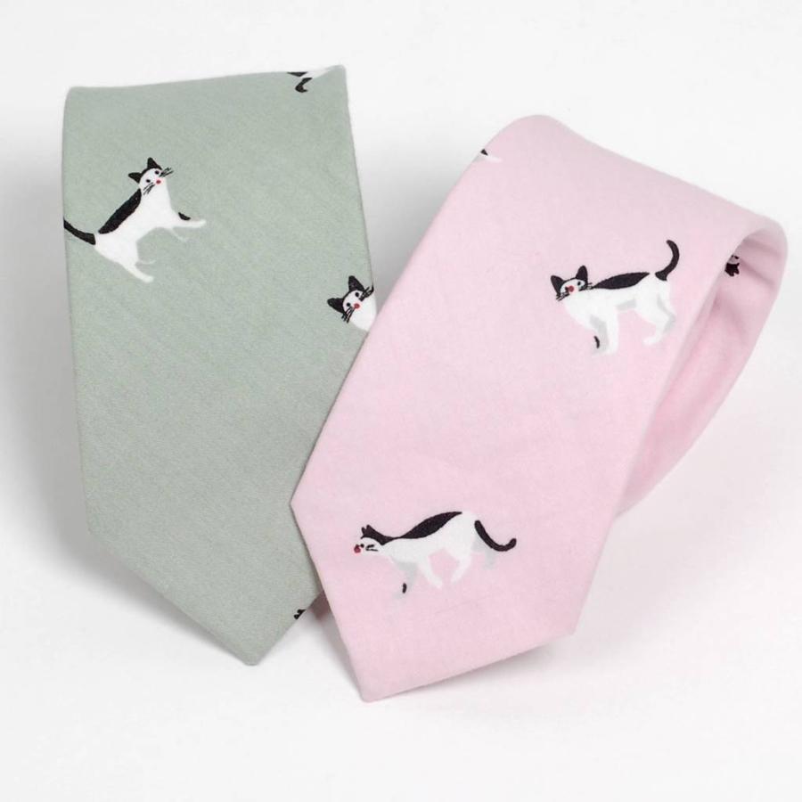ネクタイ スリム ナロータイ かわいい 動物 プリント コットン メンズ レディース マットな質感 パステルカラー ひよこ、いぬ、ねこ、たぬき、子犬 イラスト |  | 16