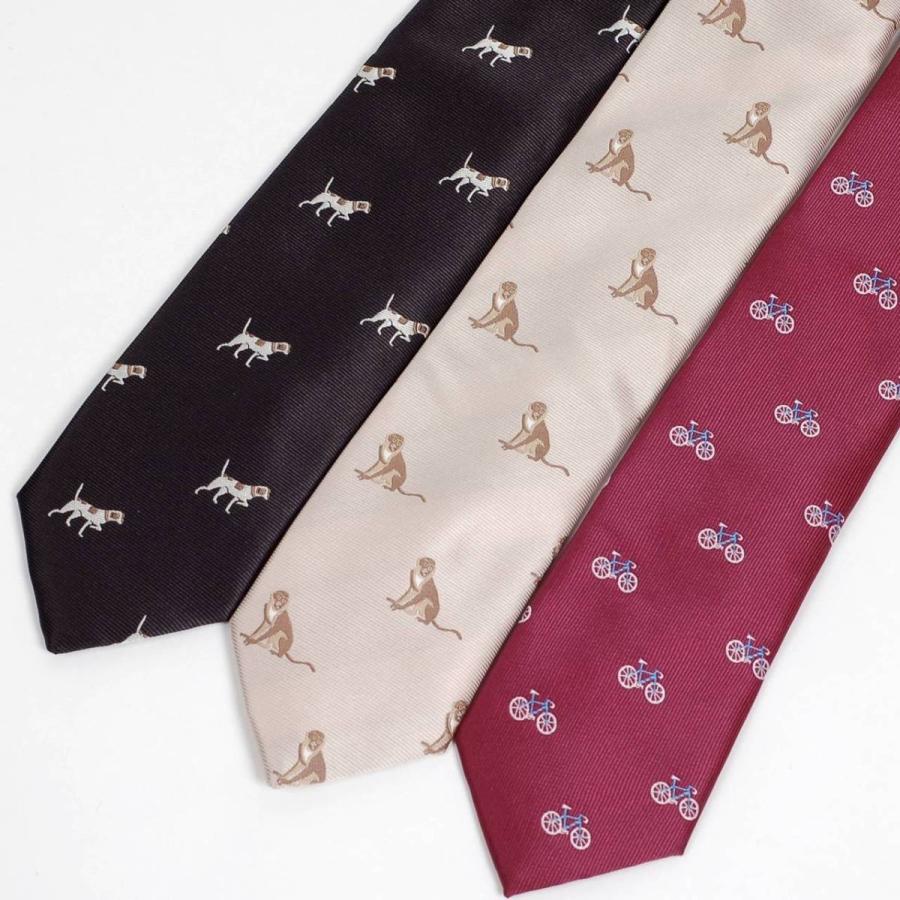 ネクタイ ナロータイ スリム 刺繍 パターン サイクル、おサル、犬 メンズ スキニー ビジネス タイ 大剣幅6cm |  | 06
