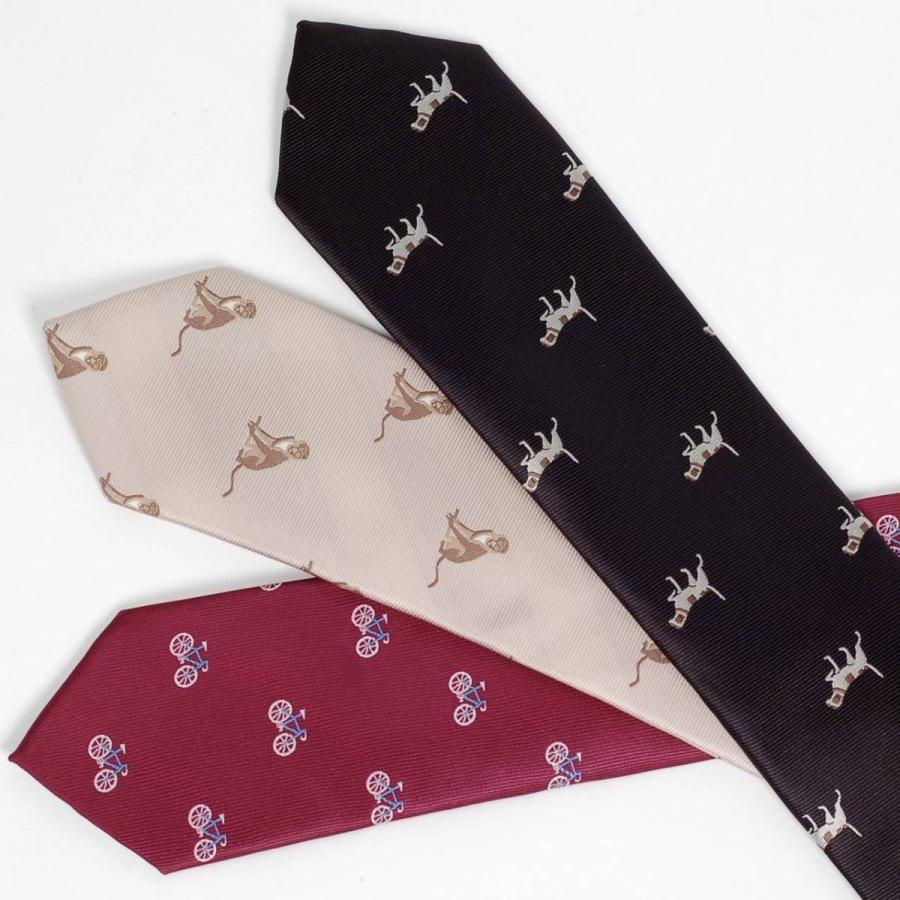 ネクタイ ナロータイ スリム 刺繍 パターン サイクル、おサル、犬 メンズ スキニー ビジネス タイ 大剣幅6cm |  | 09