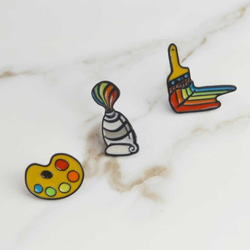 ピンバッジ ピンブローチ メンズ レディース ラペルピン アクセサリー 美術 絵画 モチーフ バッジ ８種 |  | 14