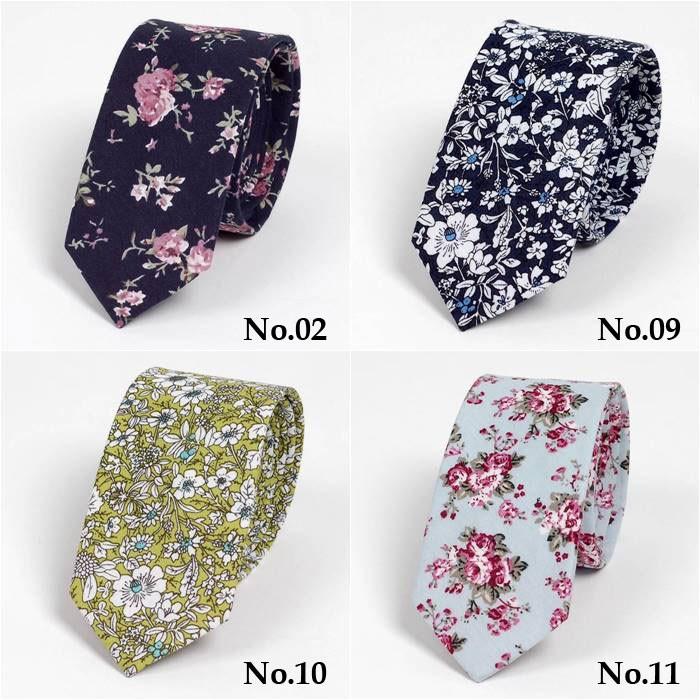 ナロータイ 花柄 ネクタイ スリム メンズ レディース スキニー フローラル コットンタイ 綿素材 マットな質感 15種 花見 バラ ローズ 大剣幅6cm |  | 25
