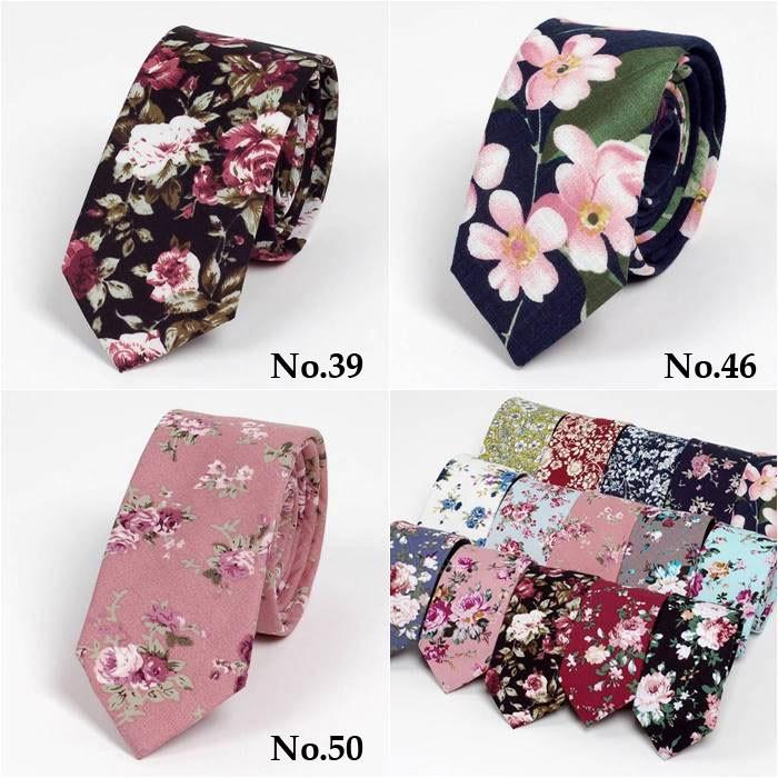 ナロータイ 花柄 ネクタイ スリム メンズ レディース スキニー フローラル コットンタイ 綿素材 マットな質感 15種 花見 バラ ローズ 大剣幅6cm |  | 28