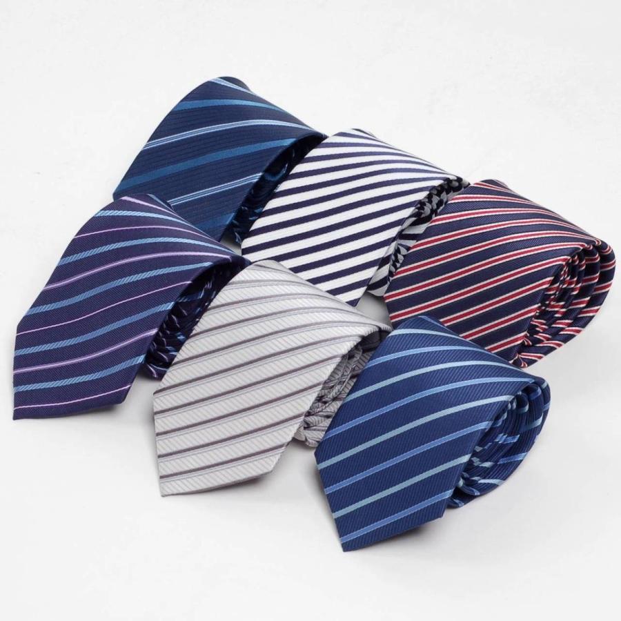 ネクタイ メンズ ストライプ レジメンタル おしゃれ ビジネスネクタイ クラシックデザイン ネイビー系 ホワイト系 大剣幅8cm |  | 07
