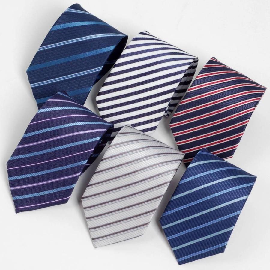 ネクタイ メンズ ストライプ レジメンタル おしゃれ ビジネスネクタイ クラシックデザイン ネイビー系 ホワイト系 大剣幅8cm |  | 09