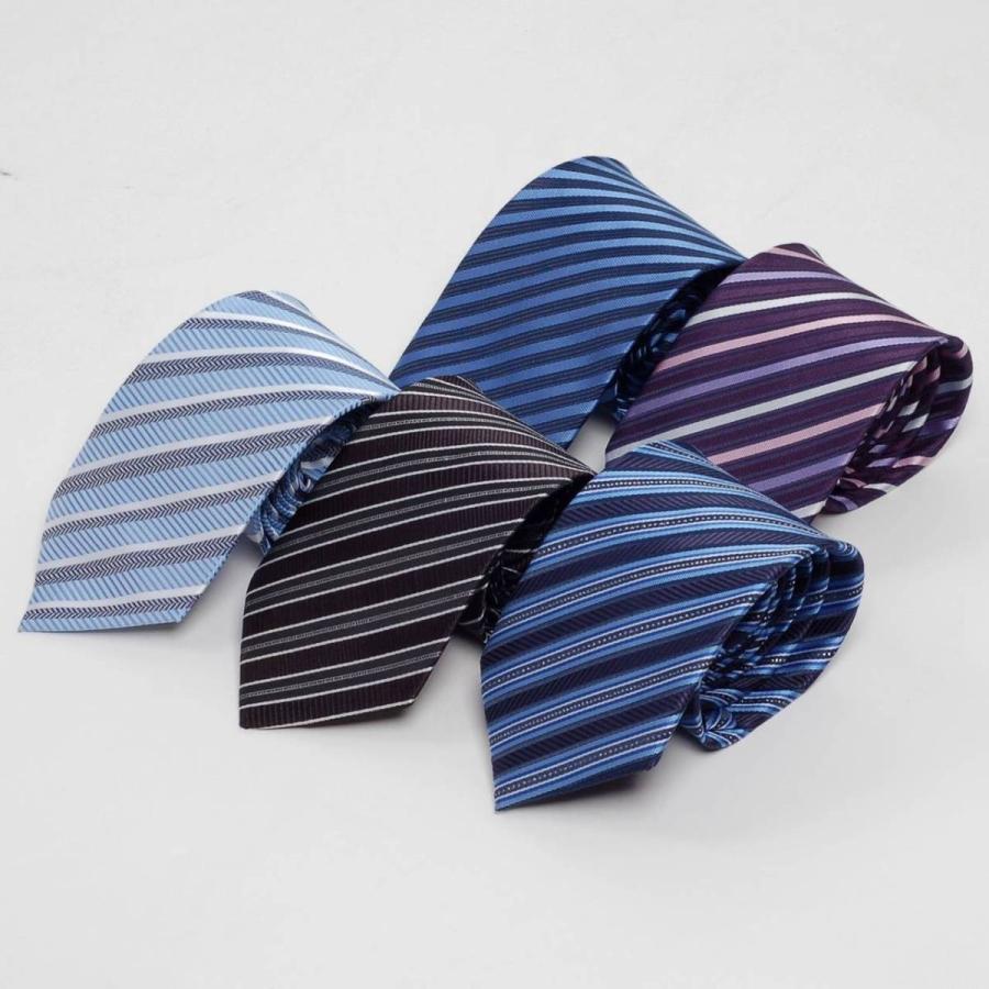 ネクタイ ストライプ レジメンタル おしゃれ メンズ ビジネスネクタイ クラシック ブルー系 ブラック系 パープル系 大剣幅8cm |  | 06