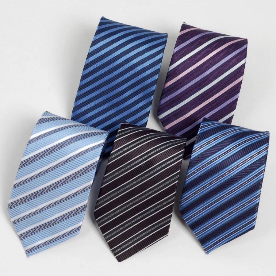 ネクタイ ストライプ レジメンタル おしゃれ メンズ ビジネスネクタイ クラシック ブルー系 ブラック系 パープル系 大剣幅8cm |  | 07