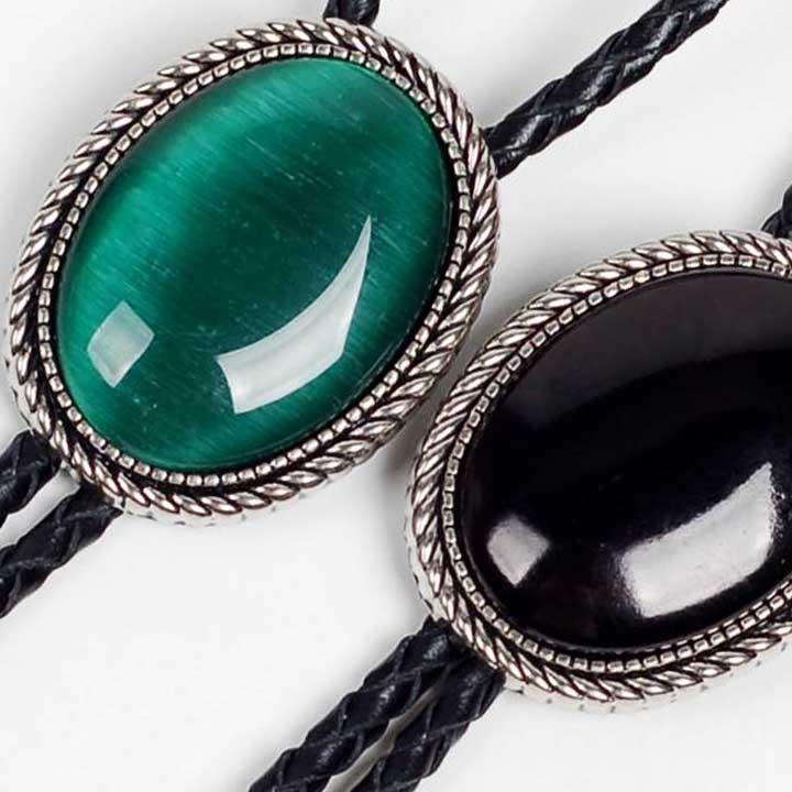 ループタイ ボロタイ ビッグ ナチュラル アゲート ストーン ペンダント メンズアクセサリー 紳士用 ジュエリー 紐付き ロープタイ ロック付き グリーン ブラック |  | 15