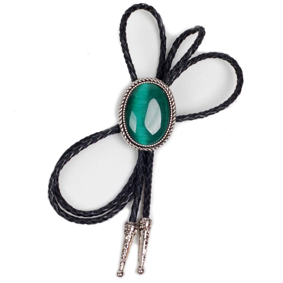 ループタイ ボロタイ ビッグ ナチュラル アゲート ストーン ペンダント メンズアクセサリー 紳士用 ジュエリー 紐付き ロープタイ ロック付き グリーン ブラック |  | 06