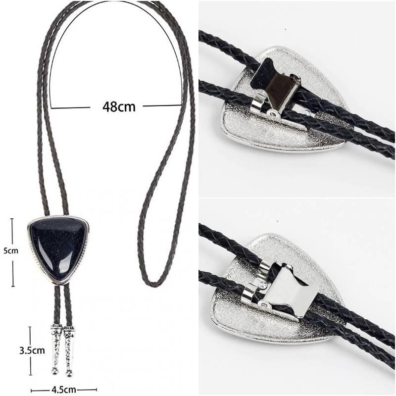 ループタイ ボロタイ ビッグ ナチュラル オニキス ストーン 逆三角 ペンダント メンズアクセサリー 紳士 ジュエリー 革紐 ロープタイ ロック付 ブラック |  | 07