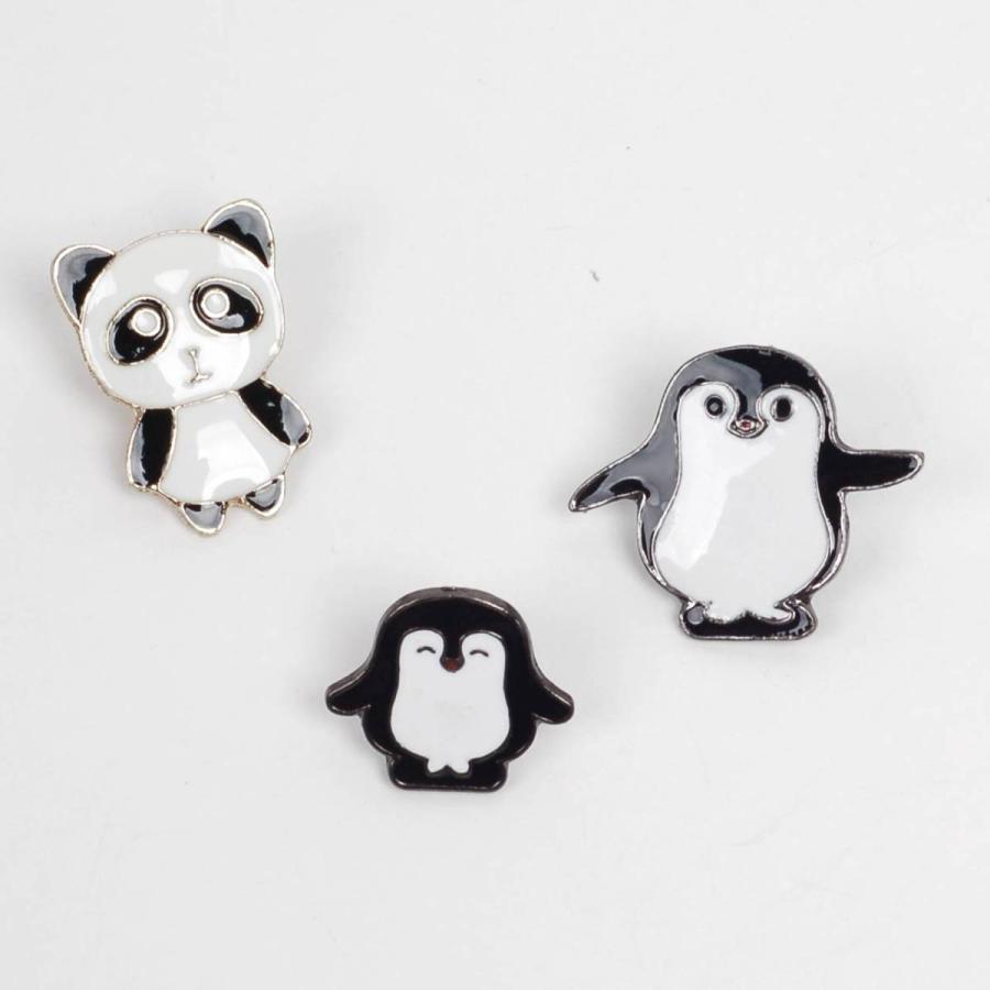 ピンバッジ ペングイン パンダ- 動物モチーフ ピンブローチ メンズ レディース ラペルピン アクセサリー、送料無料 |  | 01