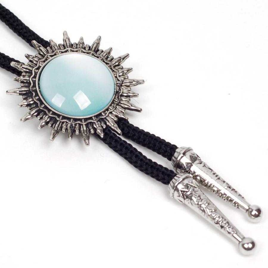 ループタイ ボロタイ 太陽 SUN サークル キュービック ガラス ストーン ペンダント メンズアクセサリー 紳士用 ジュエリー 紐付き ロープタイ ロック付き |  | 19