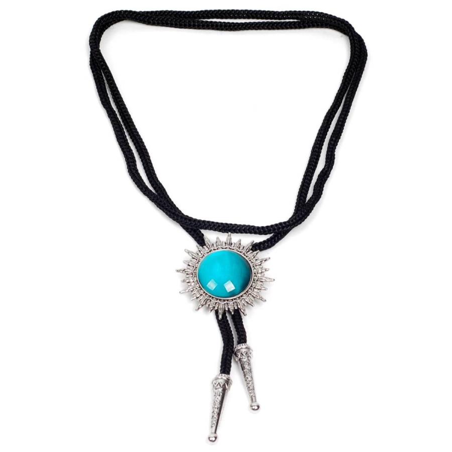 ループタイ ボロタイ 太陽 SUN サークル キュービック ガラス ストーン ペンダント メンズアクセサリー 紳士用 ジュエリー 紐付き ロープタイ ロック付き |  | 20