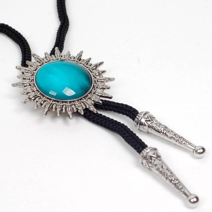 ループタイ ボロタイ 太陽 SUN サークル キュービック ガラス ストーン ペンダント メンズアクセサリー 紳士用 ジュエリー 紐付き ロープタイ ロック付き |  | 22